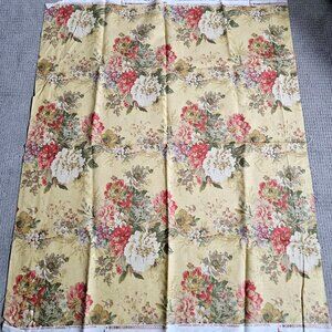 Waverly Ballad Bouquet Gingersnap Yellow Floral Fabric 1.25 Yards Crafts Sewing